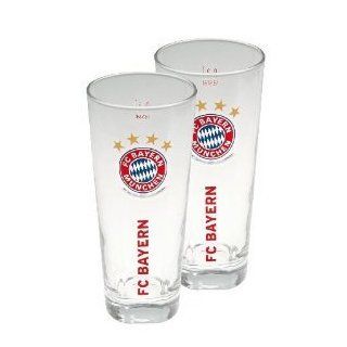 FC Bayern München Fanglas 2er Set 0,3 l Sport & Freizeit