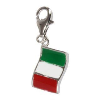 SilberDream 925 Sterling Silber Charm Flagge Italien Anhänger für