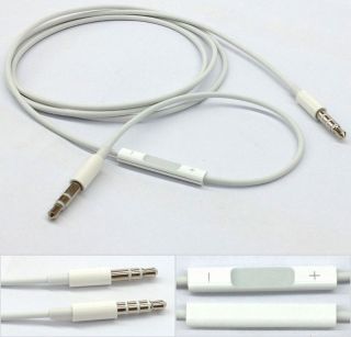 Headphone Car Aux Cable connector Adapter Remote for apple ipod