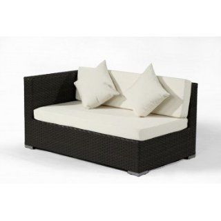 Polyrattan Sofa 5060 2 Sitzer braun, Größe ca. 145 x 85 x 70 cm