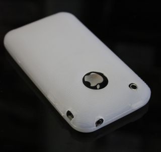 iPhone 3G & 3GS Silikon Gummi Weiß Handy Tasche Silicon Cover Case