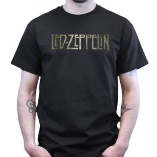 Led Zeppelin Logo   T Shirt   Schwarz