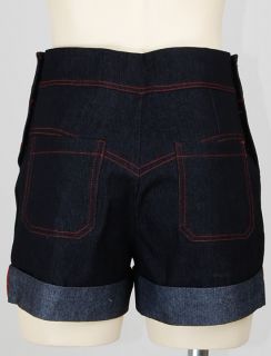 Kurze Hose High Waisted Rockabilly Hotpants Shorts XS