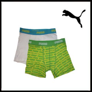 Puma Bodywear Boys Boxershorts Doppelpack weiß/grün