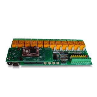 Ethernet 12 Way Relay Output and 16 Inputs Module Board, Serial RS232