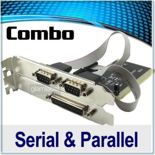 RS232 9pin DB9 Serial Parallel DB25 Port LPT PCI Card