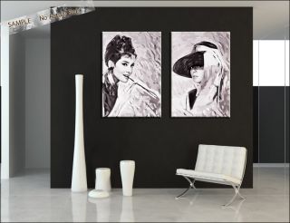 Audrey Hepburn 80x55cm Leinwand Canvas Bild dvd foto Poster Art Canvas