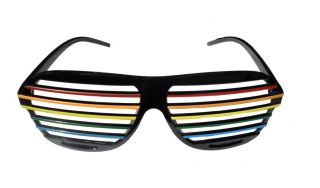 Shutter Shades Stronger/Aviator Sun Glasses Black Rainbow Colours