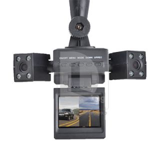 HD DV Dual Camera Lens Car Vehicle DVR Recorder +8 IR Night Vision