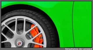 Leinwand Bild Porsche 911 S Grün Kult Bilder Klassiker Gras Kunst XXL