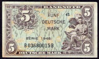  GERMANY 1948 5 FÜNF DEUTSCHE MARK ROS. 236 236a B 03680015B