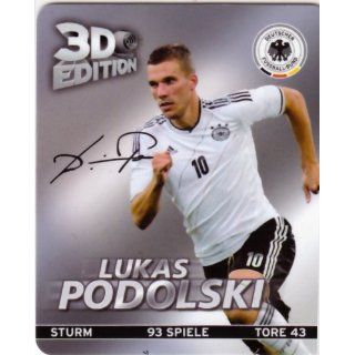REWE DFB 2012 Sammelkarte   Nr. 6 3D Lukas Podolski   NEU 