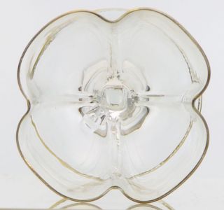 Likörglas vierpassig Goldrand Josephinenhütte A. Gerlach Form 1071