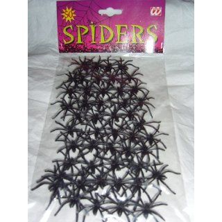 50er Set Spinne   50 schwarze Kunststoffspinnen je ca. 50mm 