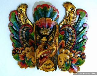 Garuda Wandmaske Garuda Feuervogel Bali Maske 60cm Holz Masken