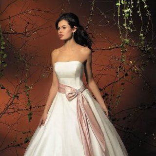 Duchesse Linie BRAUTKLEID Hochzeitskleid Organza Satin Trägerlos mit