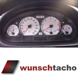 Tachoscheibe für Tacho BMW E46 Diesel*Weiss*260 Kmh M3