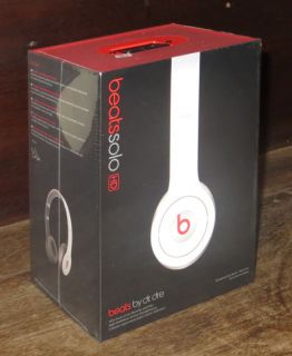White Beats Dr Dre Solo HD ControlTalk On Ear Head phone Stereo