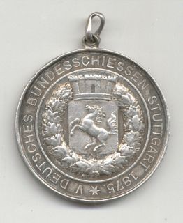 Deutsches Bundesschießen Stuttgart 1875 Silber (267)