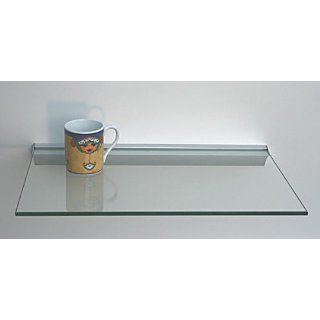 Glasregal 50x30 cm /8mm Klarglas Wandprofil Alu silber / Glasablagevon