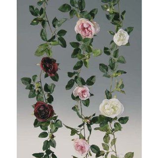 Kunstblumen Rosengirlande rosa, 180 cm Küche & Haushalt