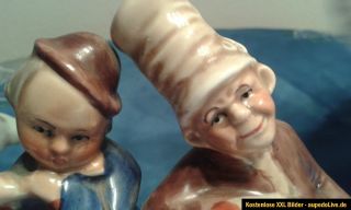 zwei alte Porzellanfiguren, Porzellanfigur, Figur, Musiker, beide
