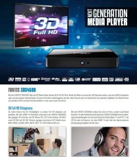 FANTEC 3DS4600 Media Player 3D Full HD HDMI 1.4 eSATA GIGABIT USB 3.0