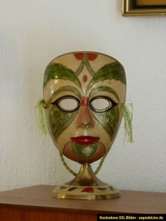 Venezianische Maske Messing Karneval Venedig Fastnacht Fasching