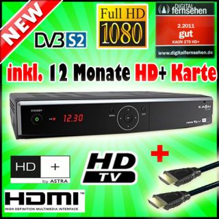 Kaon 275 HD HDTV-Satellitenreceiver Hdtv Dolby Digital 