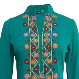 Starlite indische kurta Shirt mit Bestickung Damen Grün KL617302