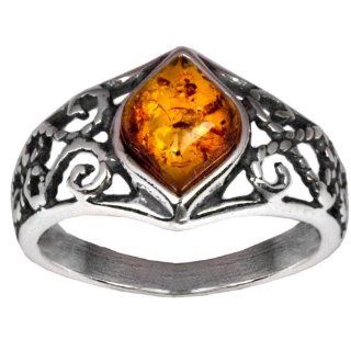 Amber by Graciana Damen Ring Marquise Form 925 Sterlingsilber