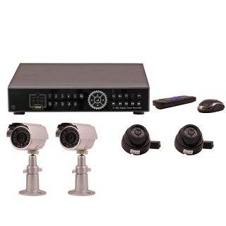 264 DVR 4 Kanal Videorecorder inkl. 2 IR Kameras und 2 IR Dome