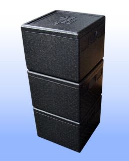 Profi Thermobox Isolierbox Pizzabox, schwarz 26,5cm