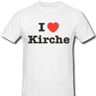 love Kirche katholisch evangelisch Kult Damen T Shirt *798, Weiß