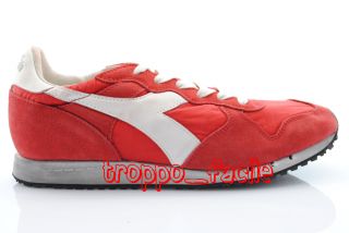 P12 scarpe DIADORA shoes TRIDENT NY S.W 157083 C1969 red   white