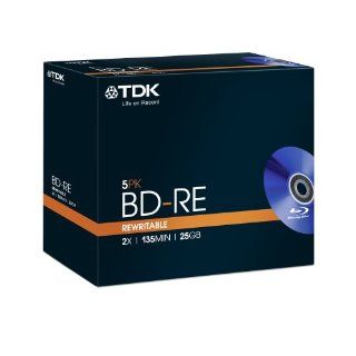 TDK T19798 BD RE Wiederbeschreibbare Blu ray Rohlinge 25GB in Jewel