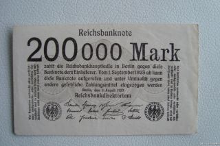 200000 Mark Reichsbanknote Berlin 1923 Reichsbankdirektorium (1407