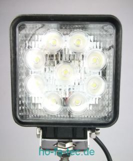 Arbeitsscheinwerfer LED 27 Watt Metallgehäuse  NEU 
