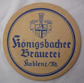 alter Bierdeckel   BD   Königsbacher Brauerei Koblenz   BF293 1212
