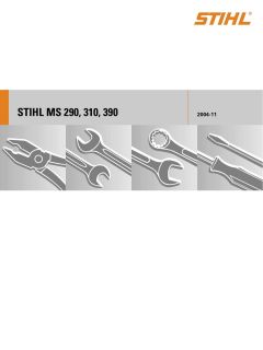 Stihl Motorsaege MS 290 310 390 Reparaturanleitung Werkstatthandbuch