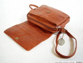 Vintage Tasche Braun Leder Schultertasche Bag