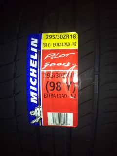 2x Michelin Pilot Sport PS2 N2 Extra Load 295 30 ZR18