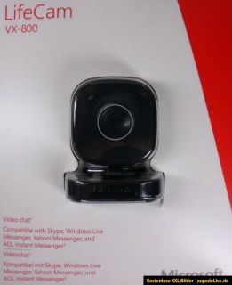 Microsoft LifeCam VX 800   USB Webcam   VGA Video + Mikro   NEU + OVP