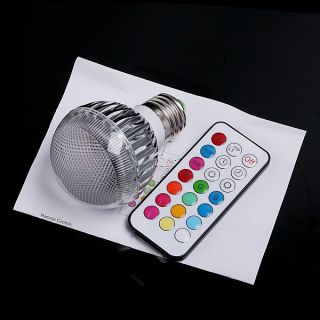 E27 8W RGB Bunte LED Birne Farbwechsel Lampe Licht mit Fernbedienung