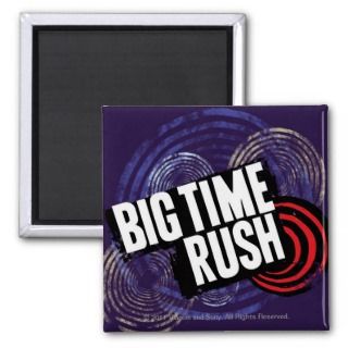 Big Time Rush Logo   Purple Refrigerator Magnets