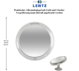 Lentz Beauty King 3 Kosmetikspiegel 3 fach Vergrößerung Neu
