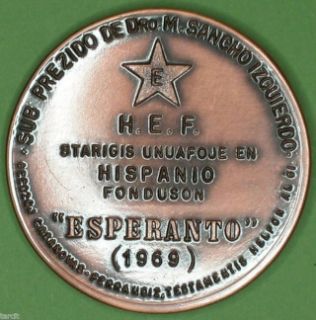 Zamenhof Plansprache Esperanto Kupfer Medaillen