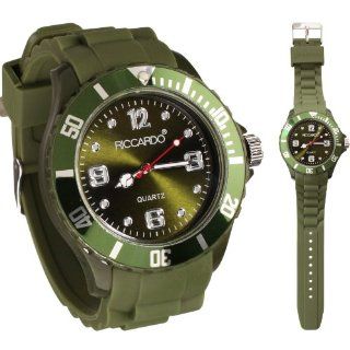 Riccardo® Silikon Uhr   Farbe ice olive   small Face   watch Ice look