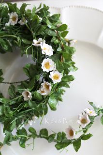 je 1,2m Girlande weiße Blüten Hochzeit Taufe weiß 299
