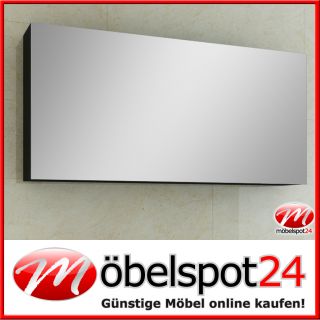 Badezimmer Spiegelschrank S C309 120 Schwarz Hochglanz